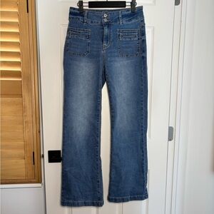 Stylish Blue Flare Women's Jeans